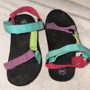 Wonder Nation Toddler Girls Nature Sandals, Size 10